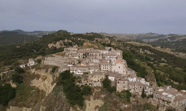 Vista Panorámica Del Casco Antiguo Tursi Región Basilicata Italia —  Fotos de Stock