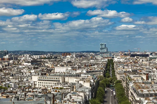 Paryż Francja Czerwca 2017 Widok Lotu Ptaka Ulicach Paryża Francja — Zdjęcie stockowe
