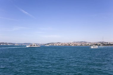 İstanbul Boğazı'nda tekne manzarası, Türkiye