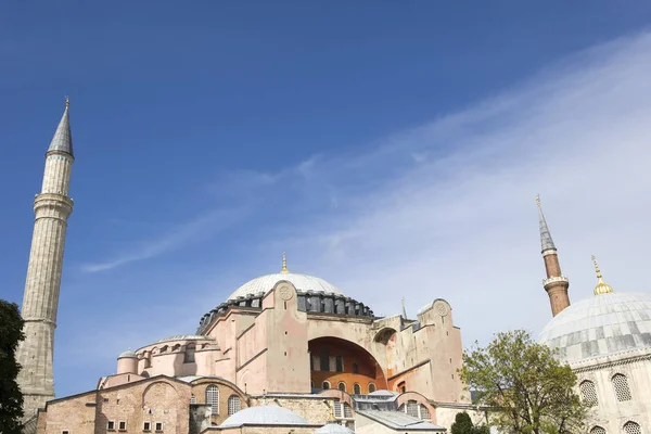 Stanbul Eski Kentinde Ayasofya Kubbe Minareleri Görünümü — Stok fotoğraf