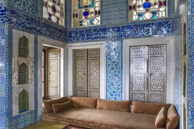 Topkapı Sarayı'nın İstanbul,Türkiye'deki muhteşem ve güzel iç mekanları