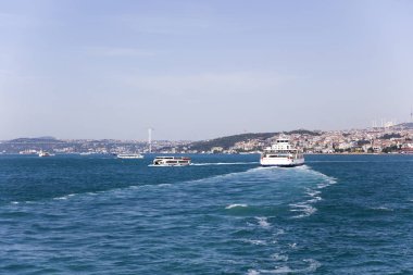 İstanbul Boğazı'nda tekne manzarası, Türkiye