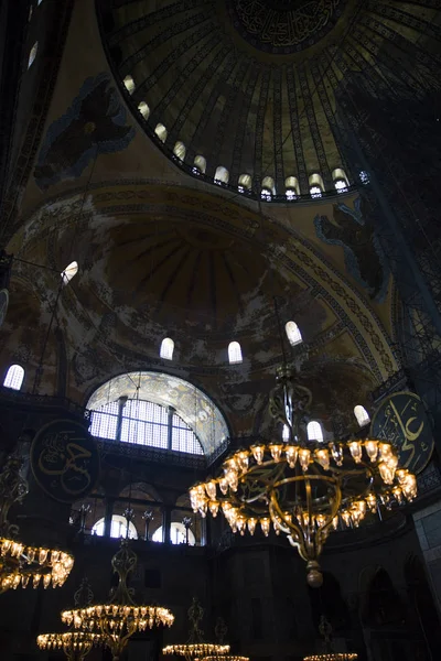 Luzes Hagia Sophi Istambul Turquia — Fotografia de Stock