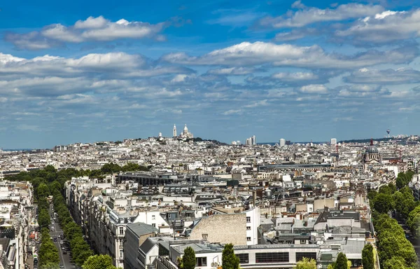 Luftaufnahme Auf Den Straßen Von Paris Frankreich — Stockfoto