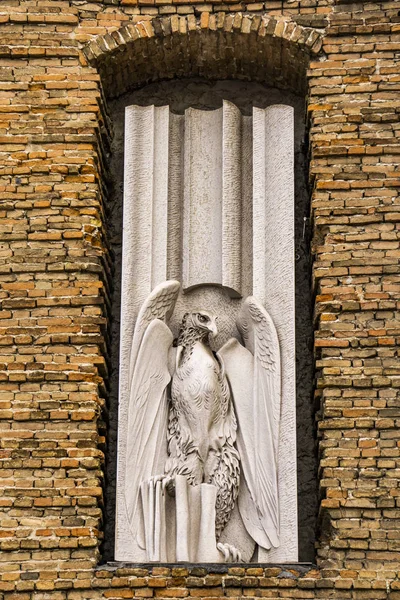 Uitzicht Eagle Symbool Van Johannes Evangelist Gevel Van Abdij Van — Stockfoto