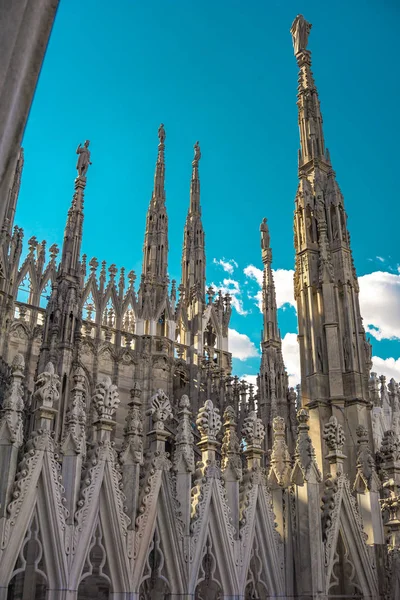 Wunderschöne Luxus Terrasse Auf Der Spitze Der Mailänder Kathedrale Italien — Stockfoto