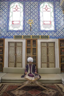 İSTANBUL, TURKEY - 21 Haziran 2019: İstanbul, Türkiye 'deki Topkapı Sarayı' ndan ayrıntı. Burası Osmanlı sultanları ve UNESCO Dünya Mirası Alanının 15. yüzyıldan kalma ana ikametgahıdır..