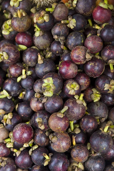 Taze Olgun Mangosteen Meyveleri Bali Endonezya — Stok fotoğraf