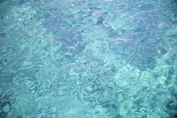 Abstraktní Obraz Shora Pohled Lesklou Vlnu Průzračné Modré Mořské Vody — Stock fotografie