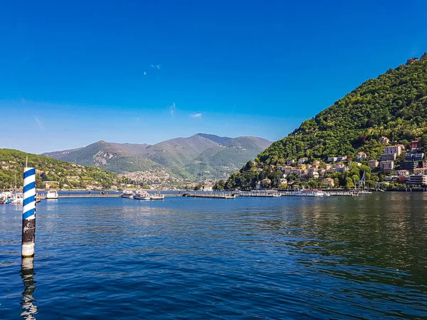 Lago Como Boat Pier Lombardy Italy — Stock Photo, Image