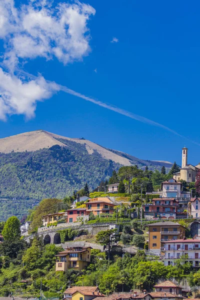 Pohled Městě Argegno Jezeře Como Itálie — Stock fotografie