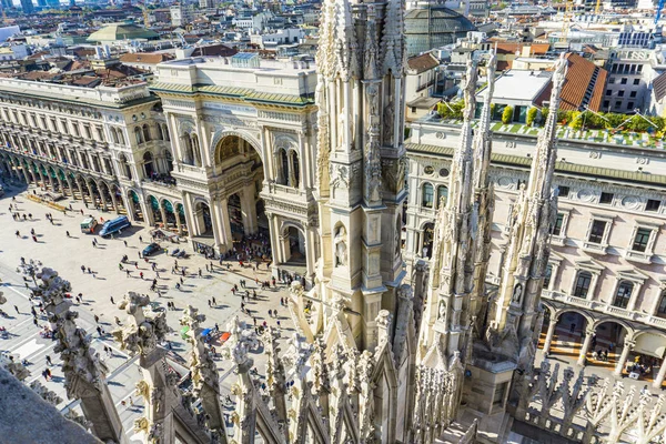 Milão Itália Abril 2019 Vista Panorâmica Milão Catedral Milão Duomo — Fotografia de Stock