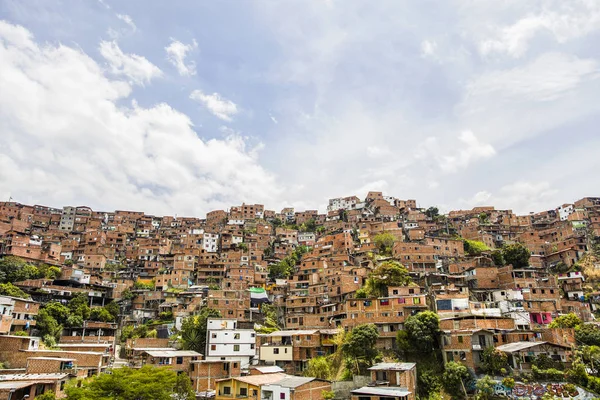 Nézet Házak Város Medellin Antioquia Kolumbia — Stock Fotó