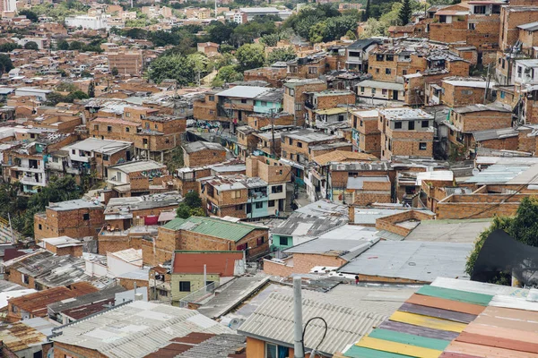 View Houses Hills Comuna Medellin Columbia — Stock Photo, Image