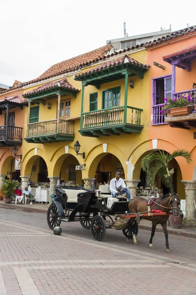 Cartagena Kolumbia Września 2019 Niezidentyfikowani Ludzie Ulicy Cartagena Kolumbia Cartagena — Zdjęcie stockowe