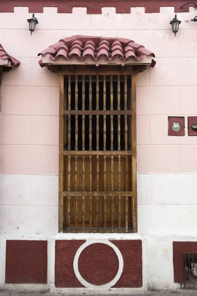 Vista Típica Ventana Colonial Latinoamericana Cartagena Colombia — Foto de Stock