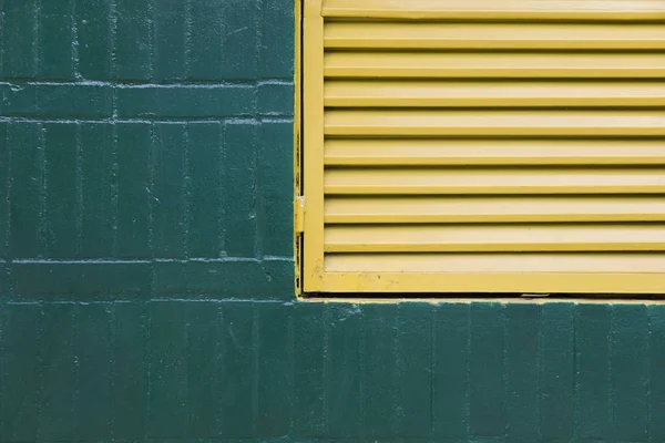 Detailní Záběr Barevné Zelené Žluté Stěny — Stock fotografie