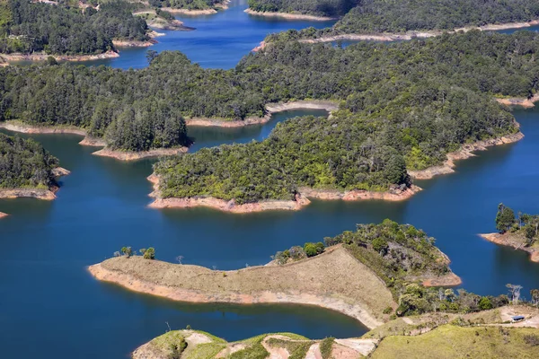 Vista Aérea Del Lago Guatape Antioquia Colombia —  Fotos de Stock