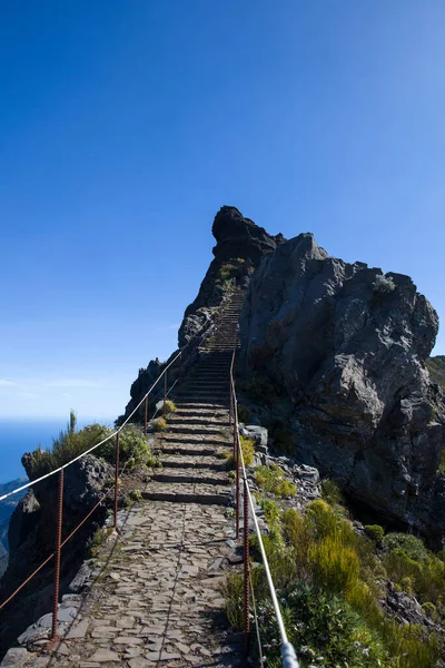 Uitzicht Bergtop Pico Arieiro Madeira Portugal — Stockfoto