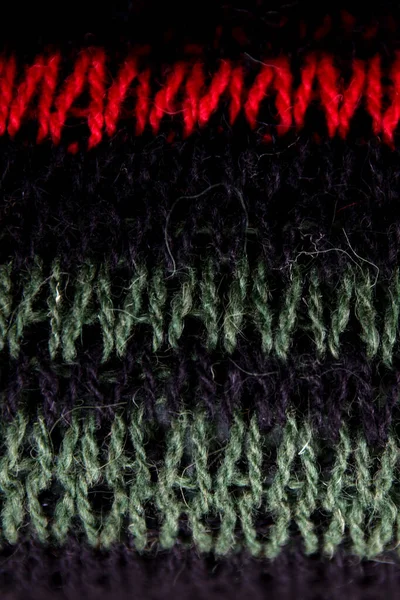 Closeup detail of the handmade knitting texture
