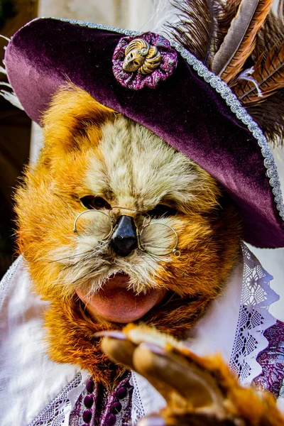 Venice Italy February 2013 Unidentified Person Venetian Carnival Mask Venice — Stock Photo, Image