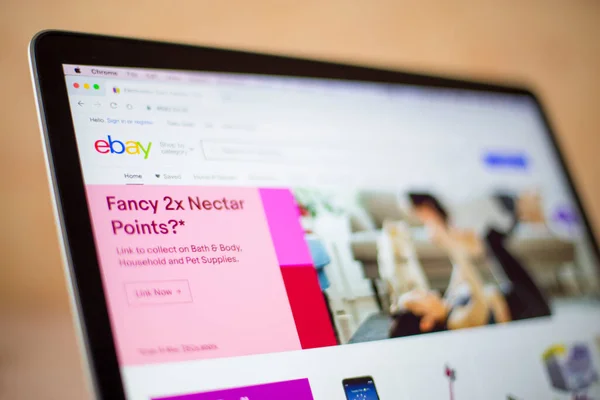 Site Web Ebay Sur Écran Ordinateur Ebay Est Une Multinationale — Photo