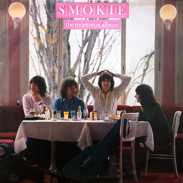 Couverture Vinyle Montreux Album Smokie Agit Cinquième Album Studio Groupe — Photo