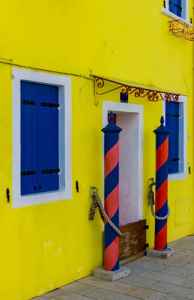 Visa Traditionella Färgglada Hus Burano Italien — Stockfoto