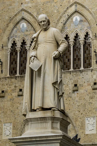 Vista Para Monumento Salusto Bandini Siena Itália — Fotografia de Stock