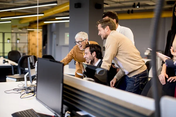 Senior Businesswoman Working Together Young Business People Office — Stock Photo, Image