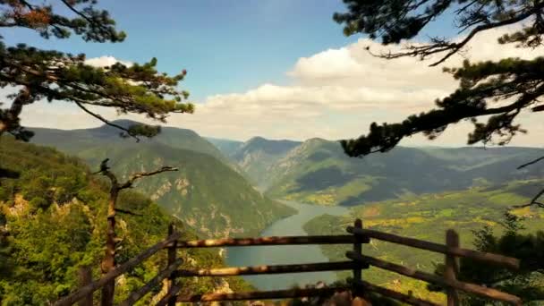 Vista Lago Perucac Rio Drina Montanha Tara Sérvia — Vídeo de Stock