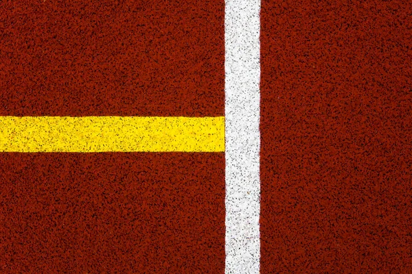 Closeup Red Stadium Running Track — Stock Photo, Image