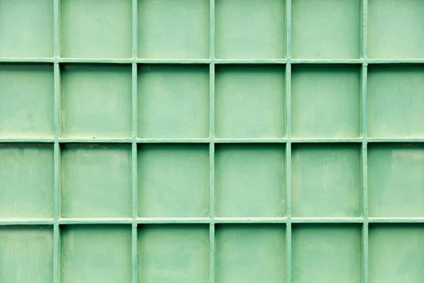 Gamla Gröna Metallpaneler Textur Närbild — Stockfoto