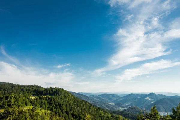 Vista Aérea Lejana Lago Zaovine Desde Montaña Tara Serbia —  Fotos de Stock