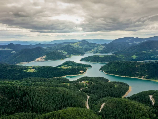 セルビアのタラ山からZaovine湖での眺め — ストック写真