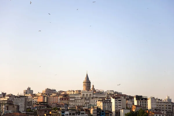 Vista Panorámica Torre Medieval Piedra Galata Estambul Turquía — Foto de Stock