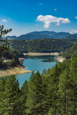 Sırbistan 'daki Zaovine Gölü' ne bak