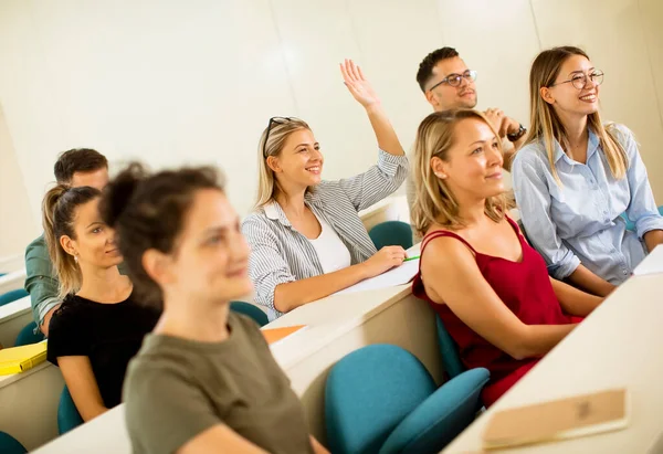 Group of university srudents in the classroom