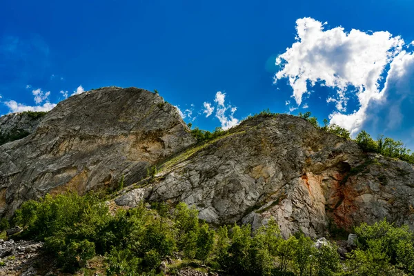 View at Danube gorge in Djerdap on the Serbian-Romanian border