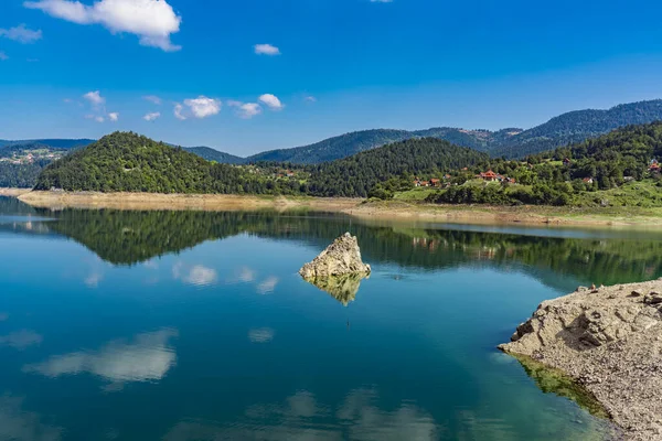 Vista Lago Artificial Zaovine Serbia —  Fotos de Stock