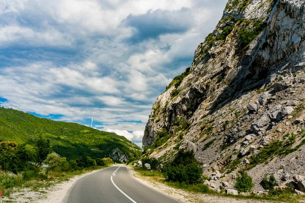 Uitzicht Weg Donau Kloof Djerdap Aan Servisch Roemeense Grens — Stockfoto