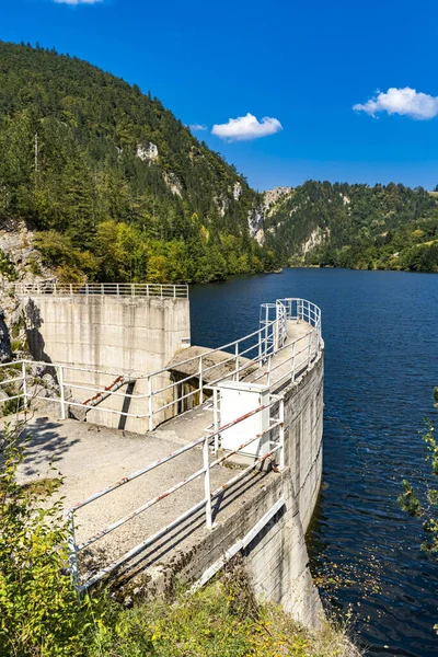 Vista Para Barragem Lago Zaovine Sérvia — Fotografia de Stock