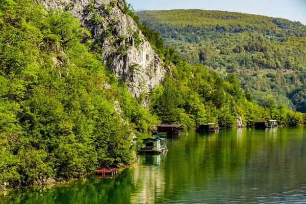 Vista Lago Artificial Perucac Río Drina Serbia — Foto de Stock