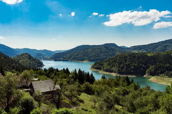 Вид Озеро Заовине Сербии — стоковое фото