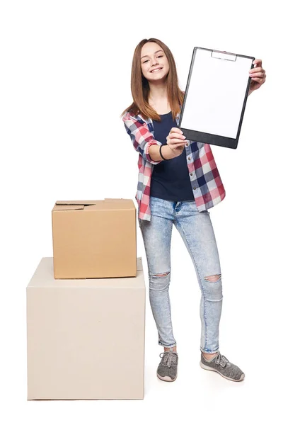 Delivery, relocation and unpacking. — Stock Photo, Image