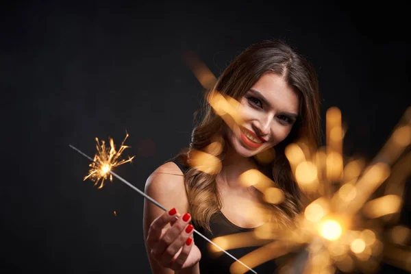 Festa, feriados, Ano Novo ou Natal e conceito de celebração. — Fotografia de Stock