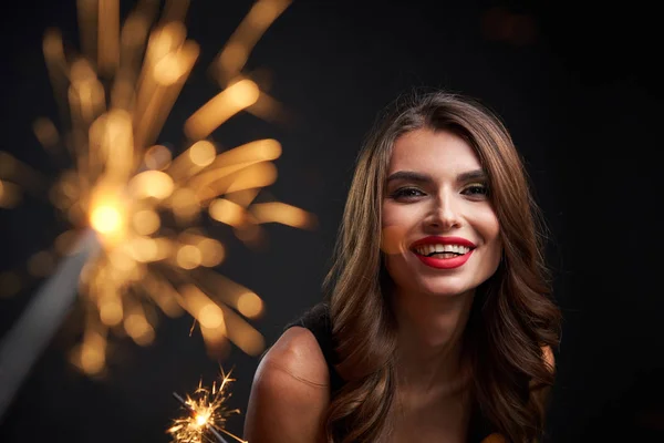 Festa, feriados, Ano Novo ou Natal e conceito de celebração. — Fotografia de Stock