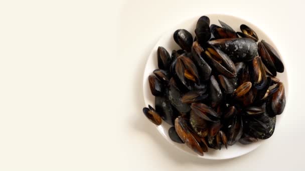 Bol Blanc Moules Cuites — Video