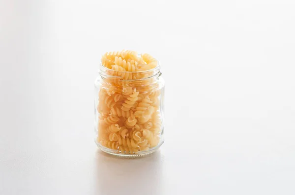 Pasta Jar Isolated White Background Close — Stock Photo, Image