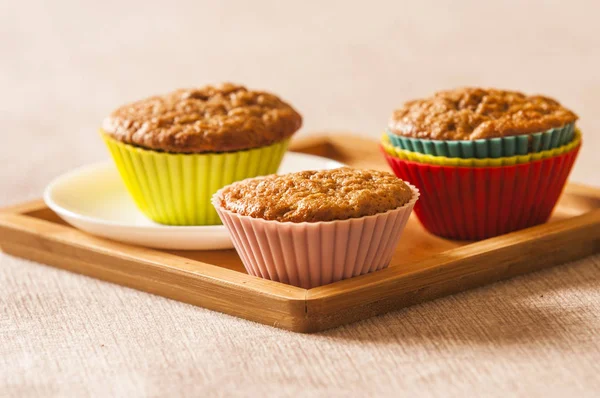 Leckere Cupcakes Auf Tisch Küche — Stockfoto